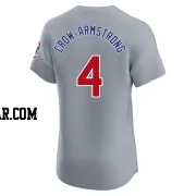 Pete Crow-Armstrong Men's Chicago Cubs Gray Elite Road Jersey