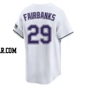 Pete Fairbanks Youth Tampa Bay Rays White Limited Throwback Cooperstown Jersey