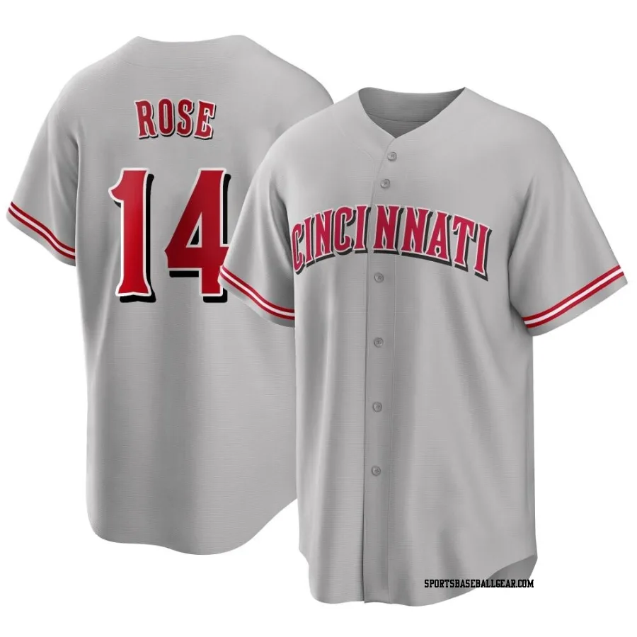 Pete Rose Youth Cincinnati Reds Gray Replica Road Jersey