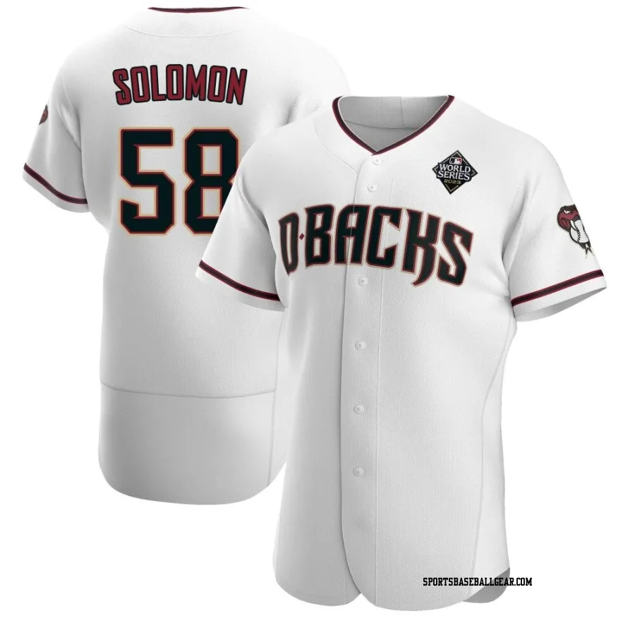 Peter Solomon Men's Arizona Diamondbacks White Authentic Crimson Home 2023 World Series Jersey