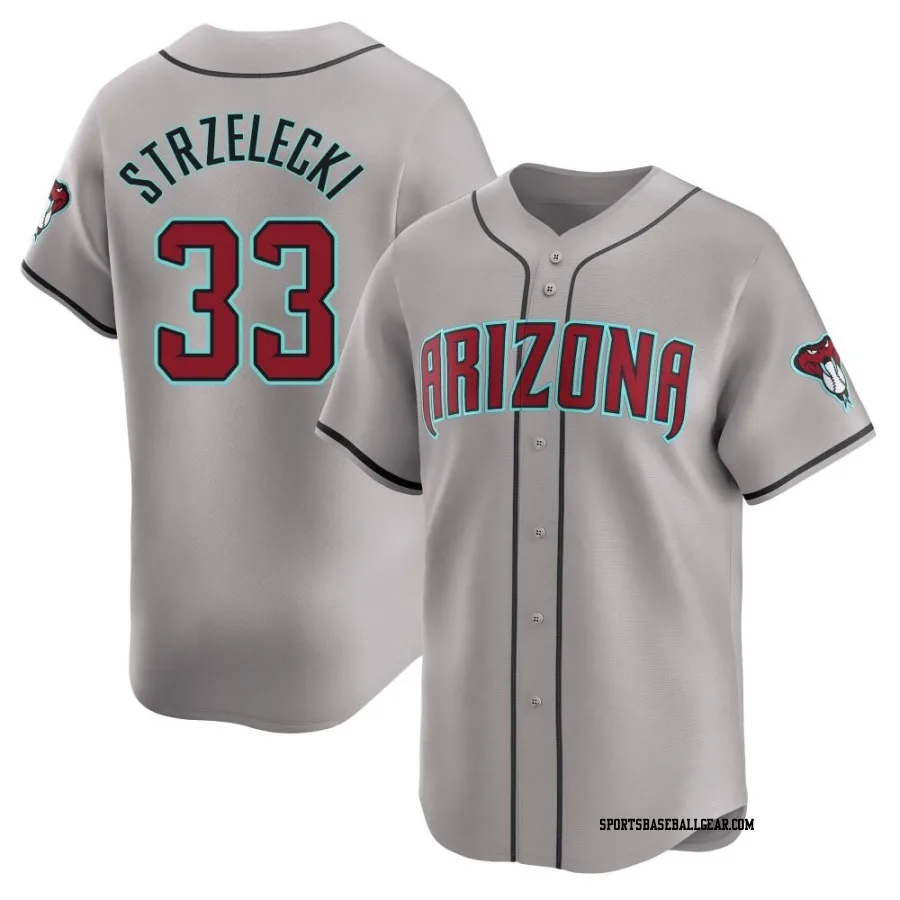 Peter Strzelecki Men's Arizona Diamondbacks Gray Limited Away Jersey