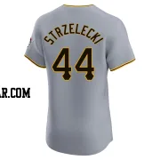 Peter Strzelecki Men's Pittsburgh Pirates Gray Elite Road Jersey