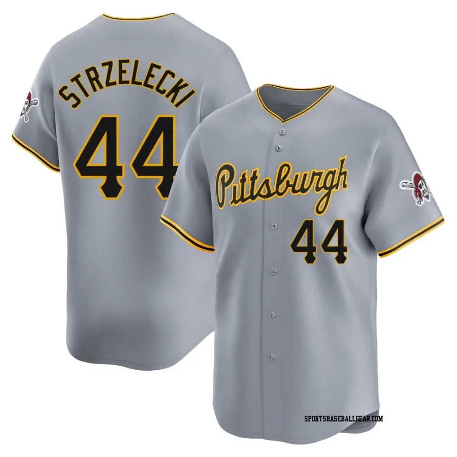 Peter Strzelecki Men's Pittsburgh Pirates Gray Limited Away Jersey