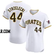 Peter Strzelecki Men's Pittsburgh Pirates White Elite Home Jersey