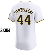 Peter Strzelecki Men's Pittsburgh Pirates White Elite Home Jersey