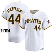 Peter Strzelecki Men's Pittsburgh Pirates White Limited Home Jersey