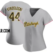 Peter Strzelecki Women's Pittsburgh Pirates Gray Replica Road Jersey