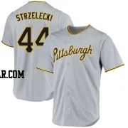 Peter Strzelecki Youth Pittsburgh Pirates Gray Replica Road Jersey