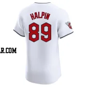 Petey Halpin Men's Cleveland Guardians White Elite Home Jersey