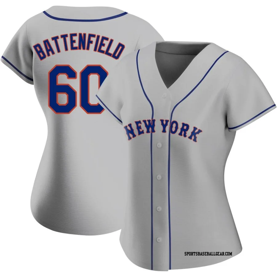Peyton Battenfield Women's New York Mets Gray Authentic Road Jersey