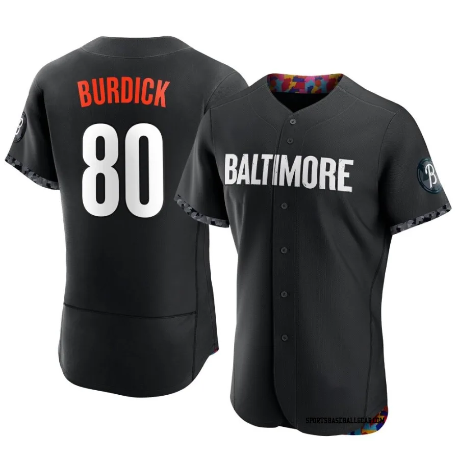 Peyton Burdick Men's Baltimore Orioles Black Authentic 2023 City Connect Jersey