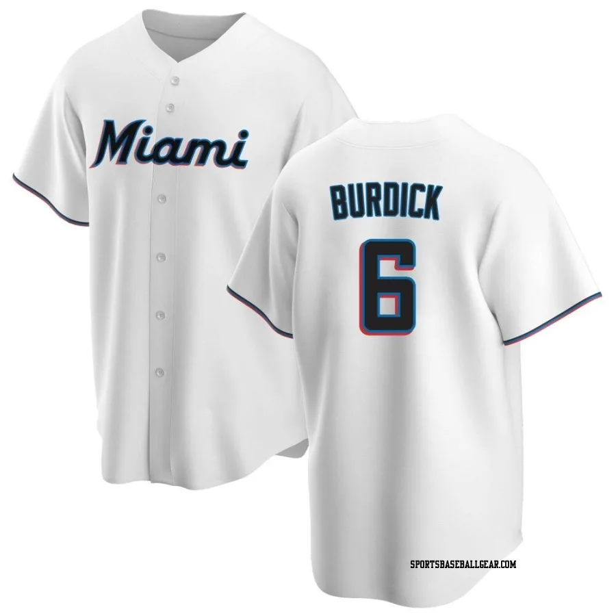 Peyton Burdick Youth Miami Marlins White Replica Home Jersey