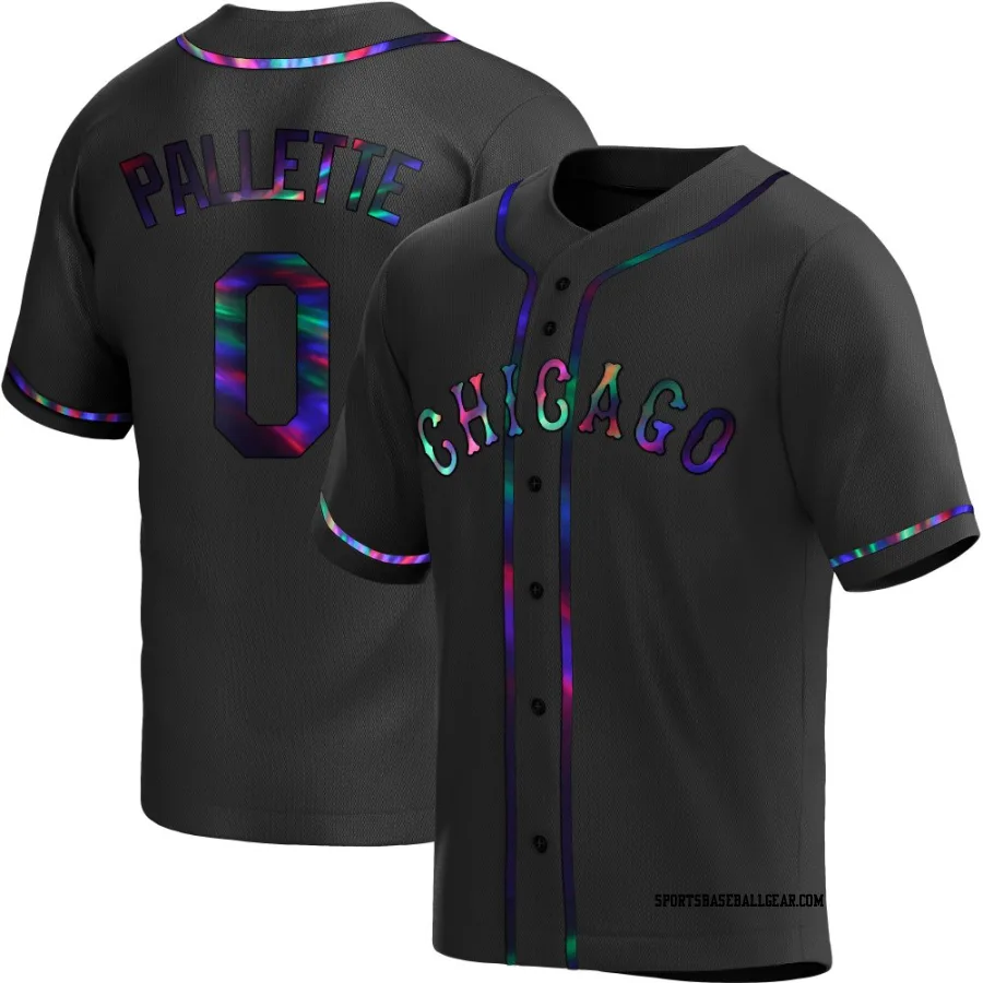 Peyton Pallette Men's Chicago White Sox Black Holographic Replica Alternate Jersey