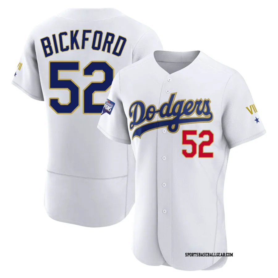 Phil Bickford Men's Los Angeles Dodgers White/Gold Authentic 2021 Gold Program Player Jersey