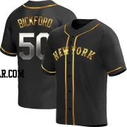 Phil Bickford Men's New York Mets Black Golden Replica Alternate Jersey