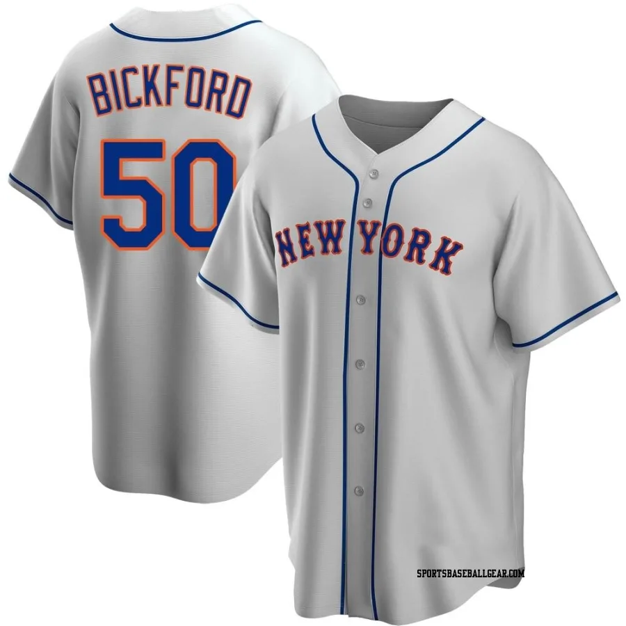 Phil Bickford Men's New York Mets Gray Replica Road Jersey