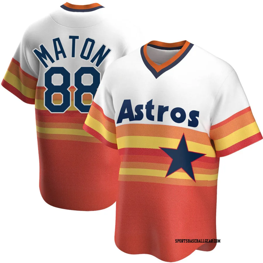 Phil Maton Men's Houston Astros White Replica Home Cooperstown Collection Jersey