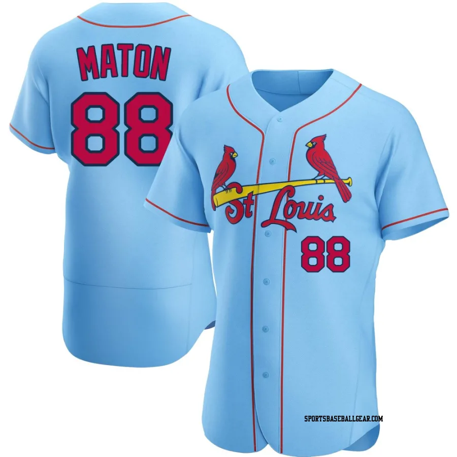 Phil Maton Men's St. Louis Cardinals Light Blue Authentic Alternate Jersey