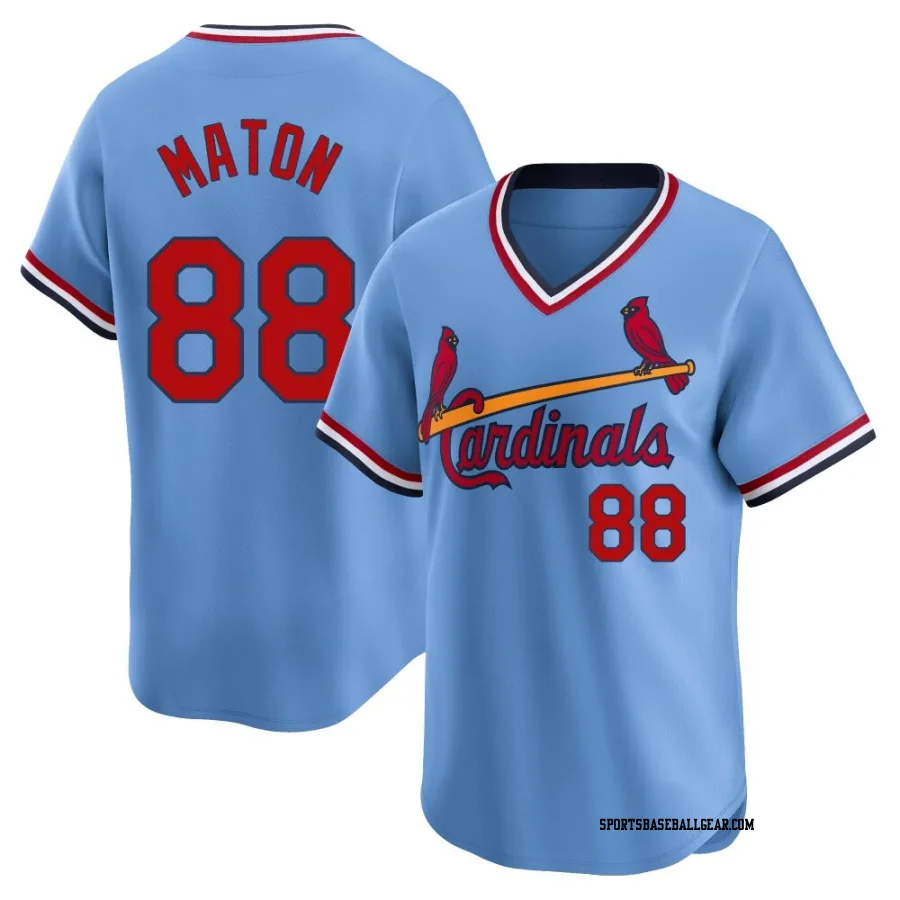 Phil Maton Men's St. Louis Cardinals Light Blue Limited Cooperstown Collection Jersey