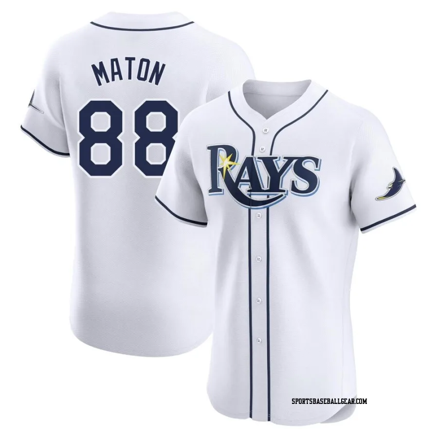 Phil Maton Men's Tampa Bay Rays White Elite Home Jersey