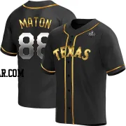 Phil Maton Men's Texas Rangers Black Golden Replica Alternate 2023 World Series Jersey