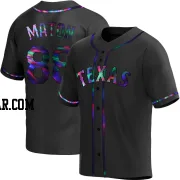 Phil Maton Men's Texas Rangers Black Holographic Replica Alternate Jersey