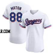 Phil Maton Men's Texas Rangers Gold Elite White 2024 Collection Jersey
