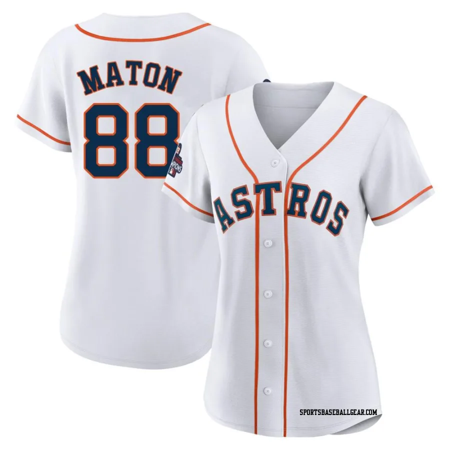 Phil Maton Women's Houston Astros White Authentic 2022 World Series Champions Home Jersey