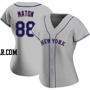 Phil Maton Women's New York Mets Gray Replica Road Jersey