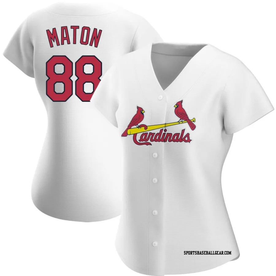Phil Maton Women's St. Louis Cardinals White Replica Home Jersey