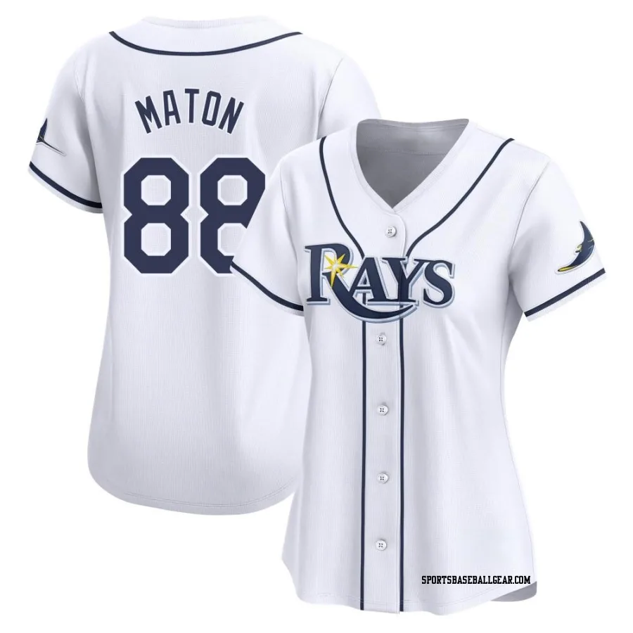 Phil Maton Women's Tampa Bay Rays White Limited Home Jersey