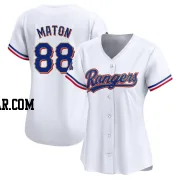 Phil Maton Women's Texas Rangers Gold Limited White 2024 Collection Jersey