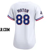 Phil Maton Women's Texas Rangers Gold Limited White 2024 Collection Jersey