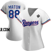 Phil Maton Women's Texas Rangers White Replica Home 2023 World Series Jersey