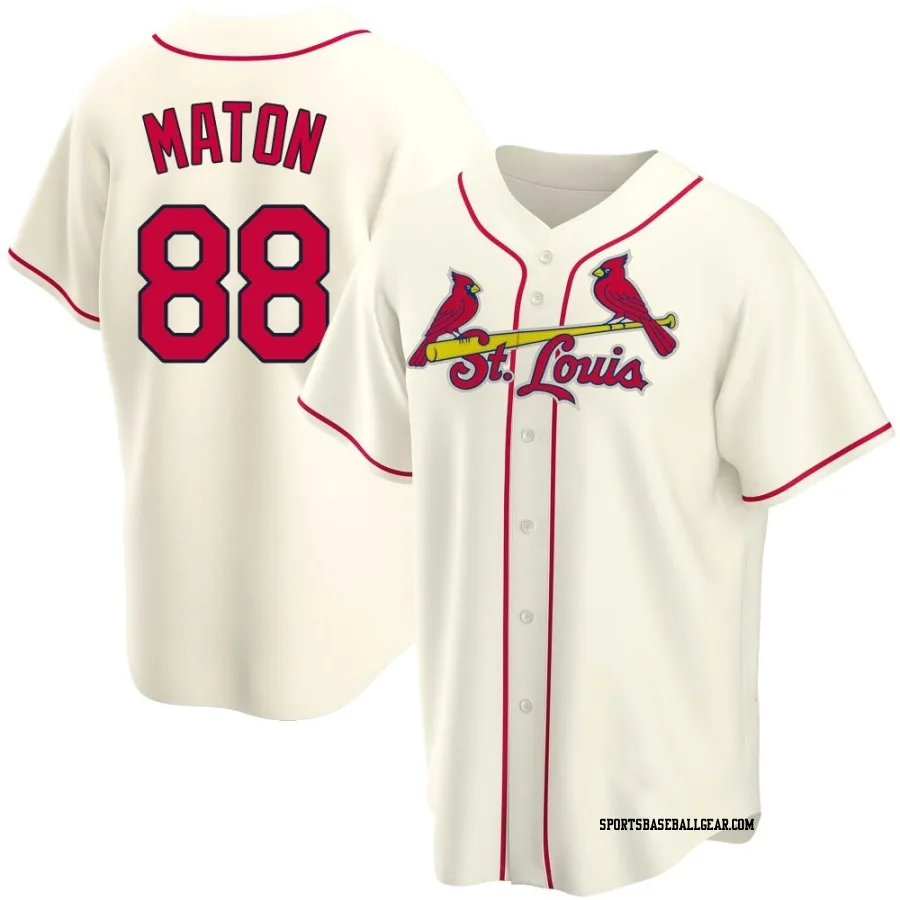 Phil Maton Youth St. Louis Cardinals Cream Replica Alternate Jersey