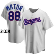 Phil Maton Youth Texas Rangers White Replica Home Cooperstown Collection 2023 World Series Champions Jersey