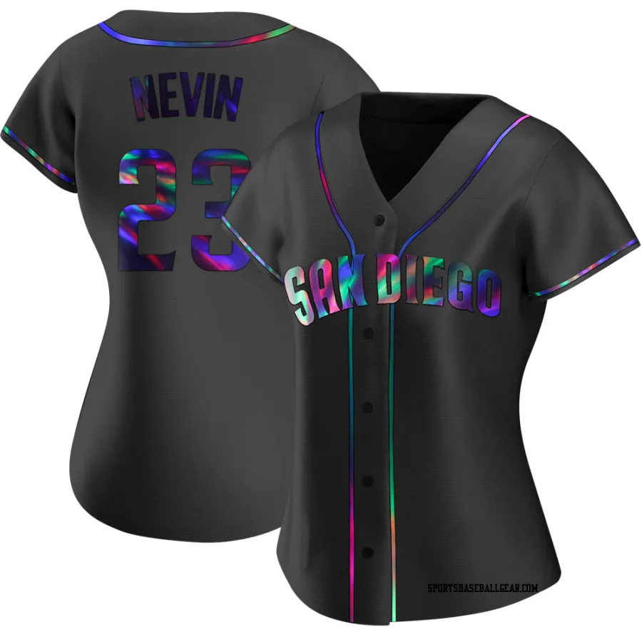 Phil Nevin Women's San Diego Padres Black Holographic Replica Alternate Jersey