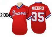 Phil Niekro Men's Atlanta Braves Red Replica 1980 Throwback Jersey