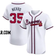 Phil Niekro Men's Atlanta Braves White Elite Home Jersey