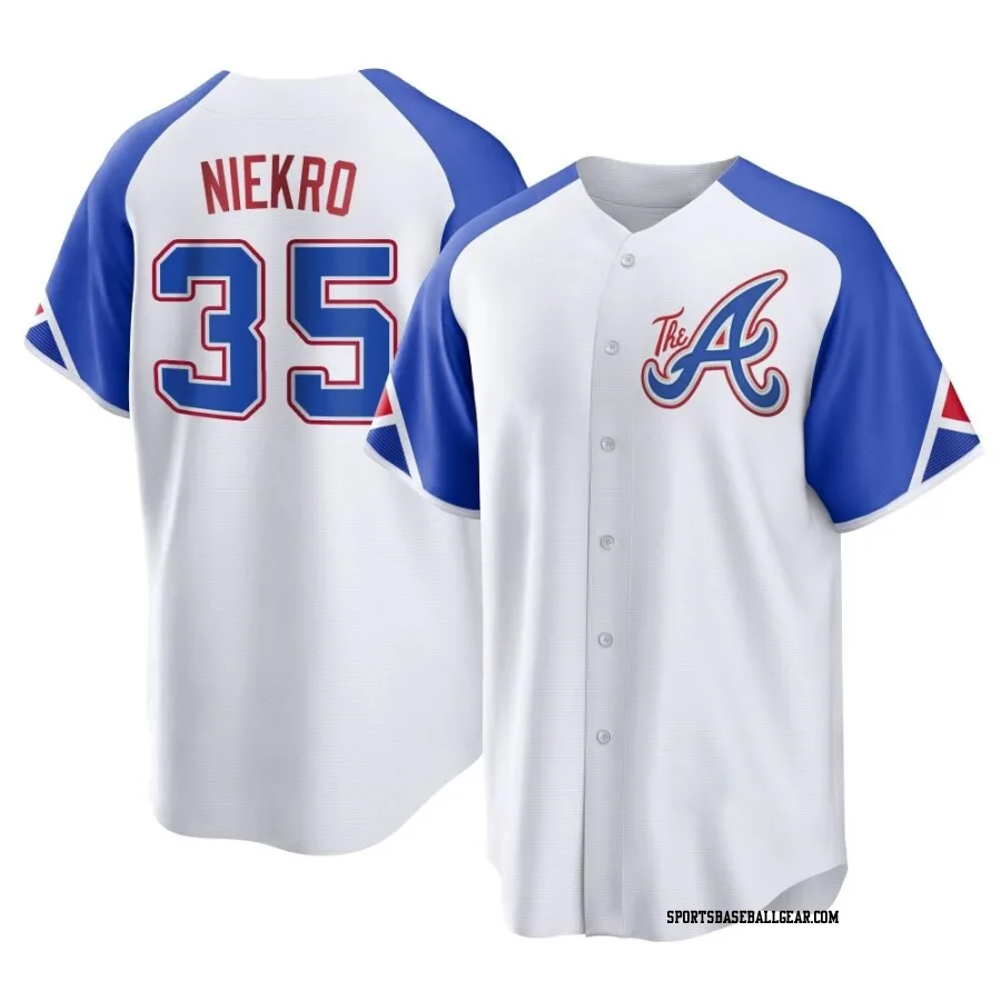 Phil Niekro Men's Atlanta Braves White Replica 2023 City Connect Jersey