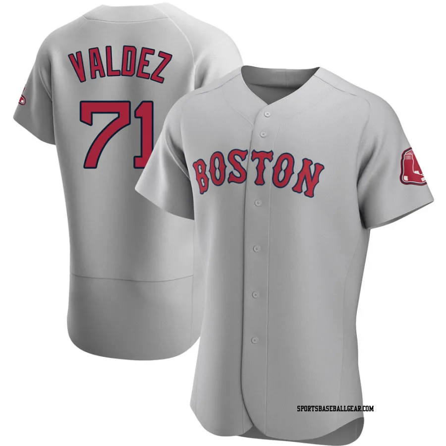 Phillips Valdez Men's Boston Red Sox Gray Authentic Road Jersey