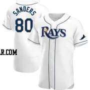 Phoenix Sanders Men's Tampa Bay Rays White Authentic Home Jersey