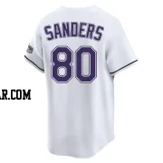 Phoenix Sanders Men's Tampa Bay Rays White Limited Throwback Cooperstown Jersey
