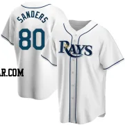Phoenix Sanders Men's Tampa Bay Rays White Replica Home Jersey
