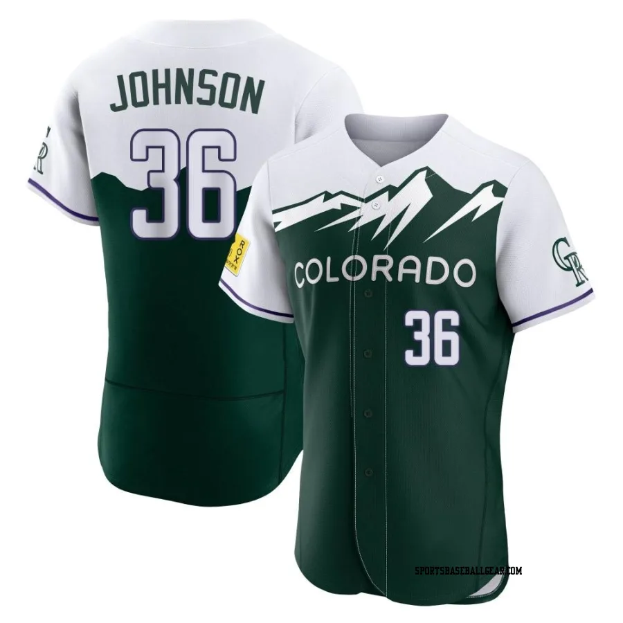 Pierce Johnson Men's Colorado Rockies Green Authentic 2022 City Connect Jersey