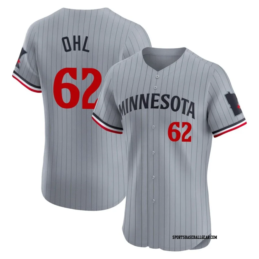 Pierson Ohl Men's Minnesota Twins Gray Elite Road Jersey