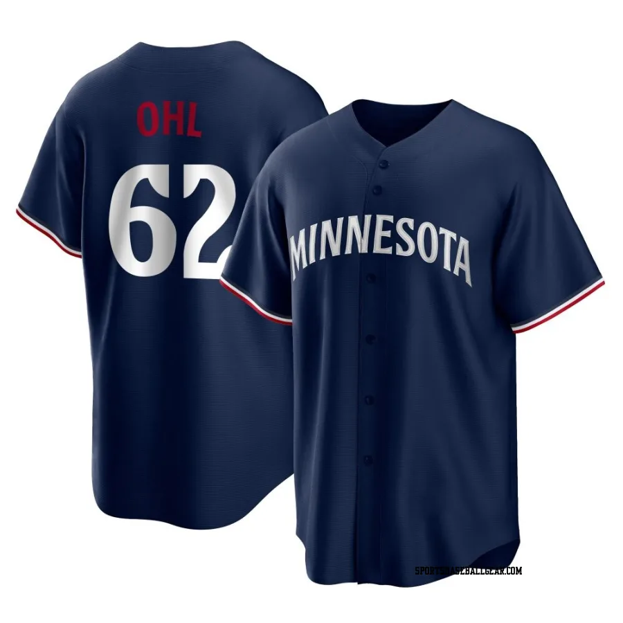 Pierson Ohl Men's Minnesota Twins Navy Replica Alternate Jersey