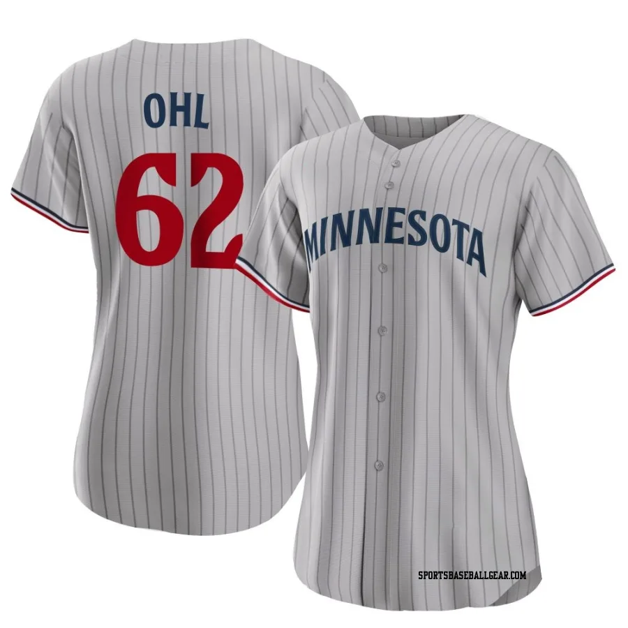 Pierson Ohl Women's Minnesota Twins Gray Authentic Road Jersey