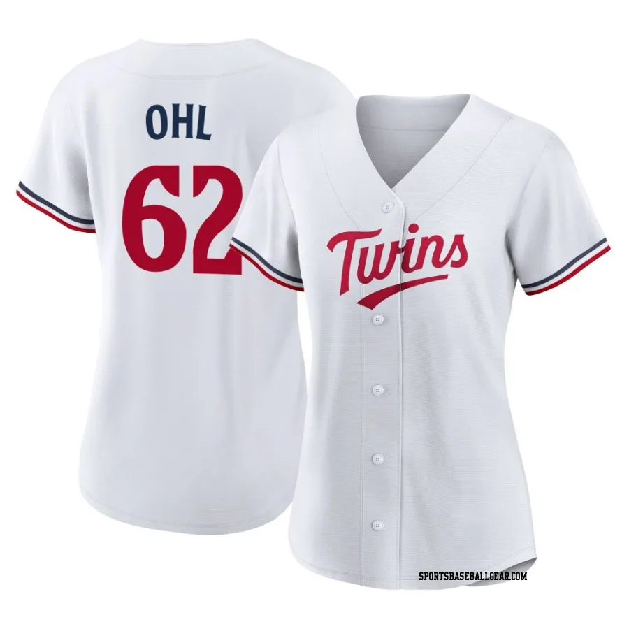 Pierson Ohl Women's Minnesota Twins White Authentic Home Jersey