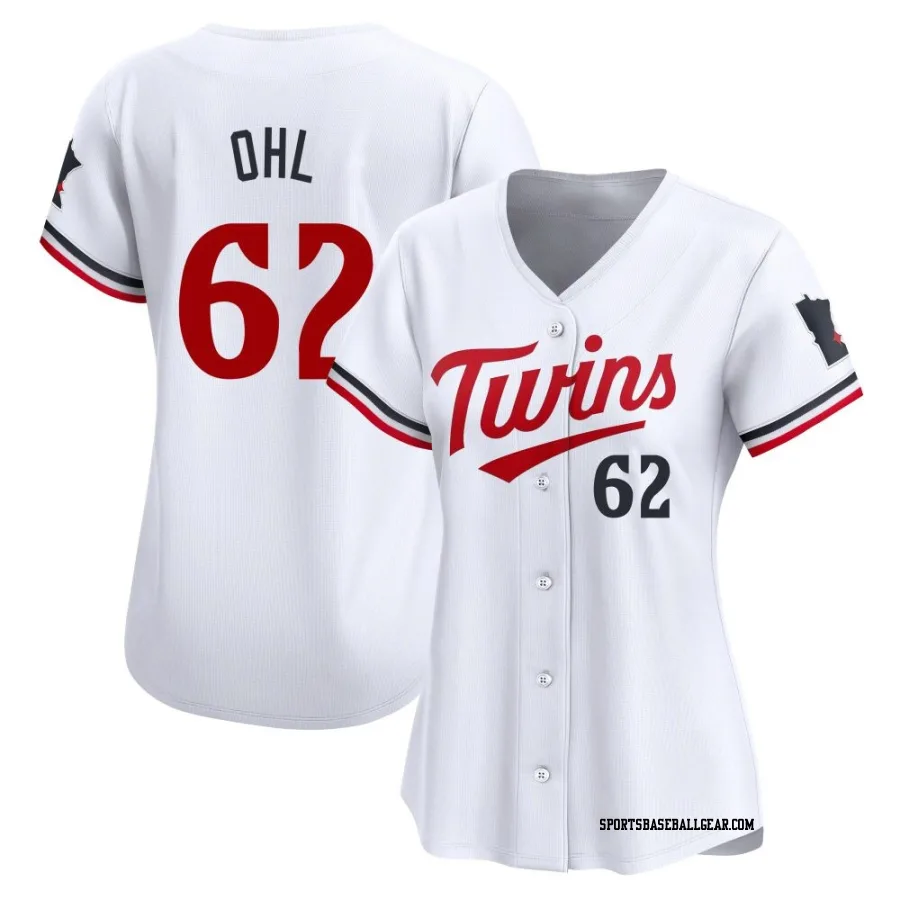 Pierson Ohl Women's Minnesota Twins White Limited Home Jersey